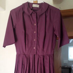 Purple vintage sleeved dress
